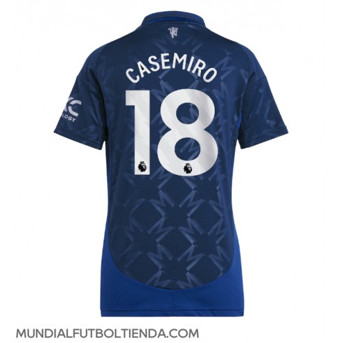 Camiseta Manchester United Casemiro #18 Segunda Equipación Replica 2024-25 para mujer mangas cortas